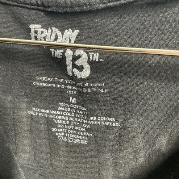 Friday the 13th Distressed Black Tshirt in Size Medium - Picture 2 of 4
